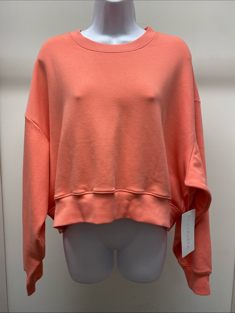 Athleta Heavyweight Terry Ultra Crop Crew Sweatshirt NWT